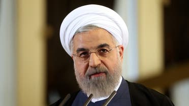 In this Friday April 3, 2015 file photo, Iranian President Hassan Rouhani speaks in a news briefing at the Saadabad palace in Tehran. As Iran’s nuclear negotiators returned home with the framework of a deal with world powers, joyous revelers joked that “still, there is no whiskey” in the Islamic Republic, a jab at its theocratic government. But hard-liners here aren’t laughing. Hard-liners face a crisis as Iran looks to reach a permanent deal with world powers over its contested nuclear program, long a point of nationalistic pride. (AP Photo/Ebrahim Noroozi, File)