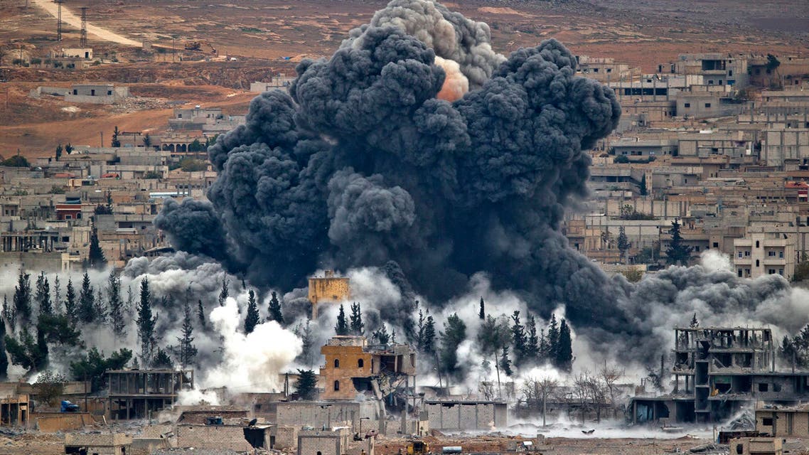 airstrike Syria AP