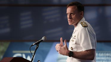 Admiral Michael Rogers, commander of U.S. Cyber Command and director of the National Security Agency, speaks at George Washington University May 11, 2015 in Washington, DC. (AFP)