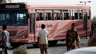 Gunmen kill 45 Shiite Muslims riding on a bus in Pakistan
