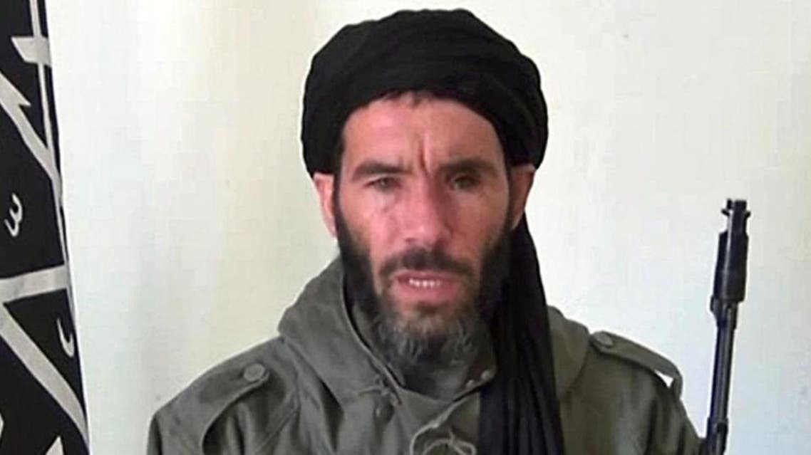 Undated image grab reportedly shows Algerian militant Mokhtar Belmokhtar speaking at an undisclosed location. (AFP)