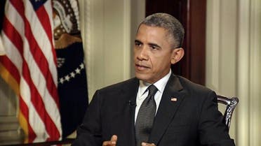 American President Barak Obama talking to AlArabiya
