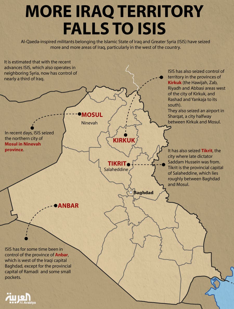 More Iraq territory falls to ISIS infographic