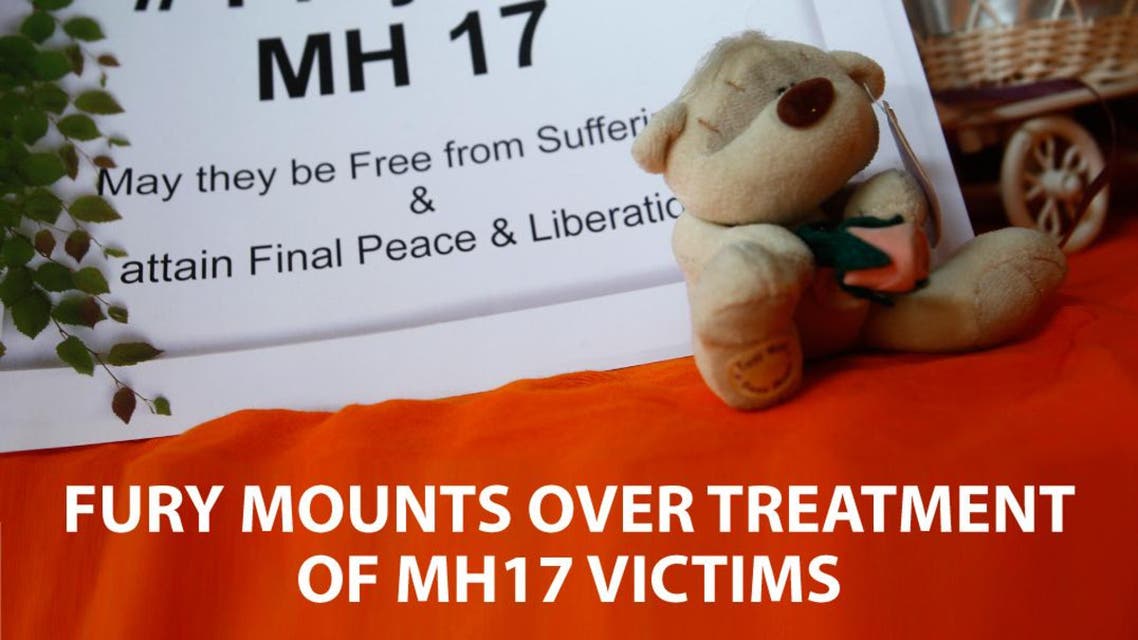 Fury mounts over treatment of MH17 victims infographic