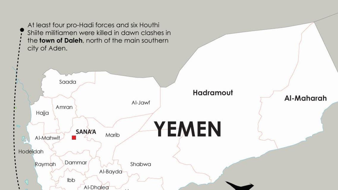 Fighting in south Yemen infographic