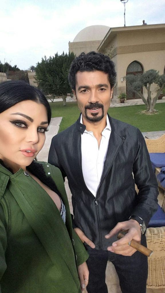 هيفا وهبي وخالد النبوي في أحد مشاهد مسلسل مريم