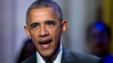 President Barack Obama speaks in the East Room of the White House in Washington. AP