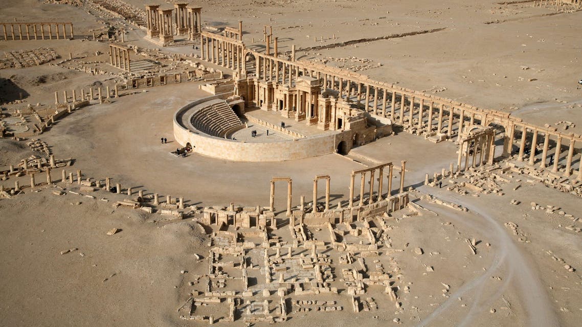 An aerial view taken on January 13, 2009 shows a part of the ancient city of Palmyra. Islamic State group jihadists seized Syria's Palmyra on Thursday, as UNESCO warned that the destruction of the ancient city would be "an enormous loss to humanity". AFP
