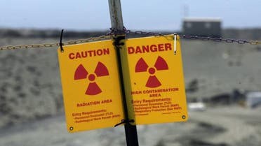 In this April 3, 2008 file photo, a sign warns of radiation on the Hanford nuclear reservation near Richland, Wash. (AP Photo/Ted S. Warren, File)