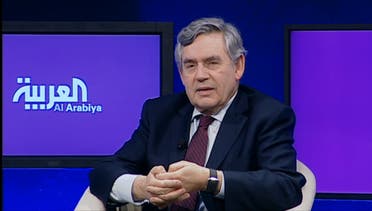 Former UK Prime Minster Gordon Brown at the Al Arabiya News Channel panel discussion. (Photo courtesy: WEF)