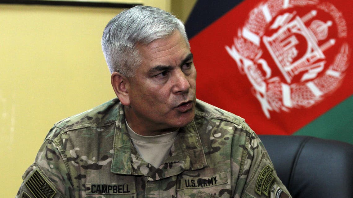 General John F. Campbell, commander of international forces in Afghanistan, speaks during a press conference in Kabul, Afghanistan, Saturday, May 23, 2015. (File: AP)
