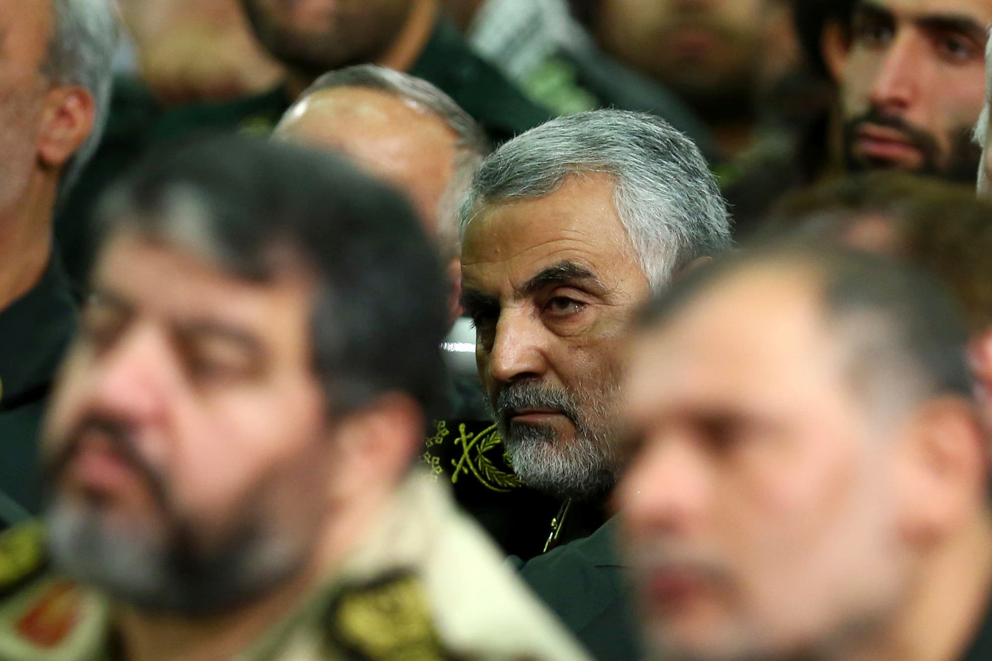 In this Tuesday, Sept. 17, 2013 file photo, head of the elite Quds force of Iran's Revolutionary Guard, Qassem Soleimani, attends a meeting of the commanders of the Revolutionary Guard. (AP)