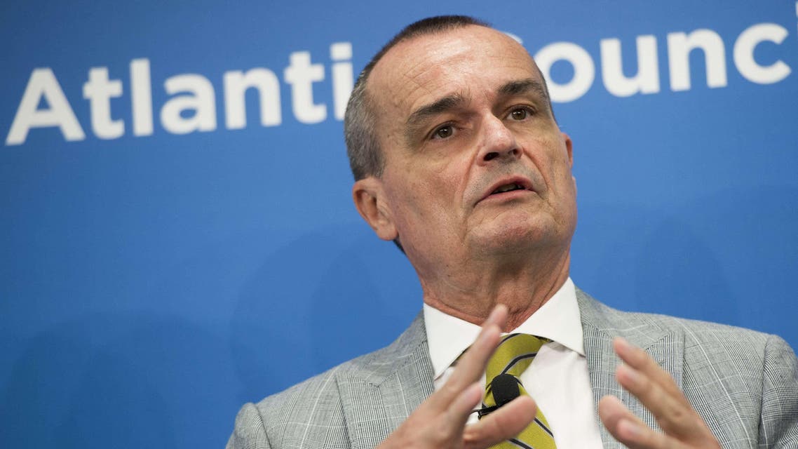  French Ambassador to the US, Gerard Araud speaks about the Iranian nuclear negotiations at the Atlantic Council in Washington, DC, May 26, 2015. (AFP)