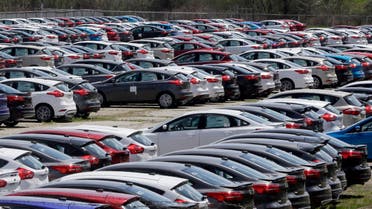 Ford Focus vehicles are seen on a storage lot on Friday, May 1, 2015 in Ypsilanti, Mich. Ford says its U.S. sales rose 5 percent last month for its best April in nine years. The Dearborn, Michigan, automaker sold more than 222,000 cars and trucks last month, led by small and midsize SUVs. (AP Photo/Carlos Osorio)