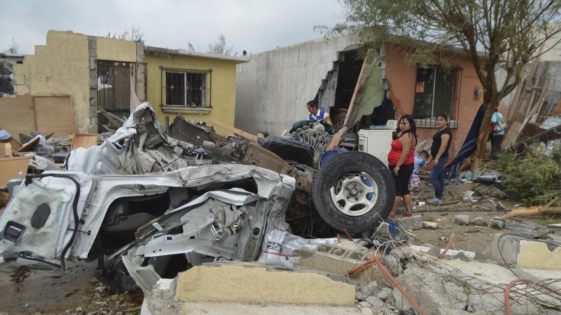 Deadly tornado rips across Mexico border