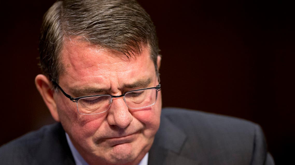 Defense Secretary Ash Carter pauses as he testifies on Capitol Hill in Washington, Tuesday, March 3, 2015, before the Senate Armed Services Committee hearing to review the defense authorization request for fiscal 2016 and the future years defense program. (AP)
