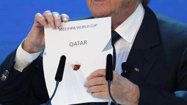 Sepp Blatter opens the envelope at Fifa headquarters to reveal that Qatar will host the 2022 World Cup.APF