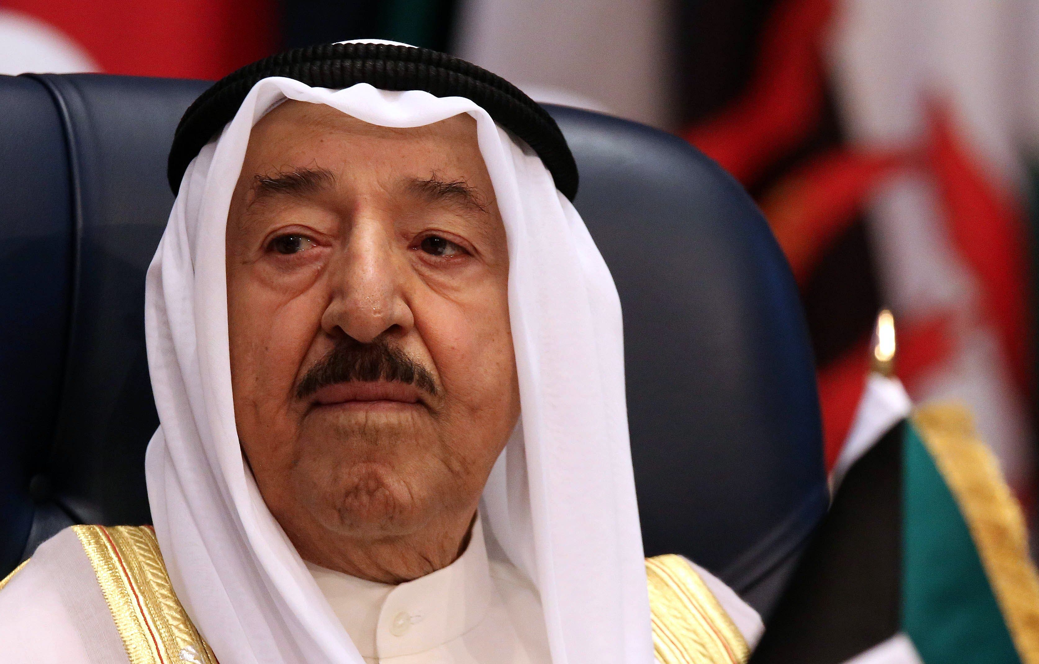 Emir of Kuwait Sheikh Sabah al-Ahmad al-Jaber al-Sabah attends the opening of the 42nd Session of the Council of Foreign Ministers (CFM) of the Organization of Islamic Corporation (OIC) at Bayan palace in Kuwait City on May 27, 2015. (AFP)