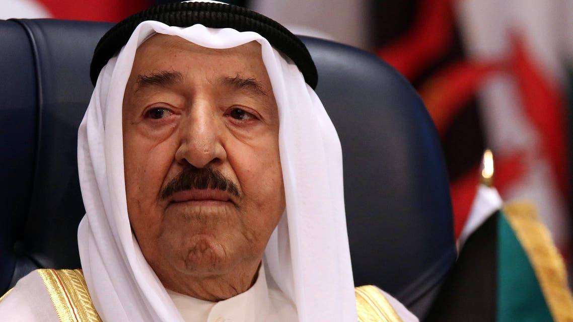 Emir of Kuwait Sheikh Sabah al-Ahmad al-Jaber al-Sabah attends the opening of the 42nd Session of the Council of Foreign Ministers (CFM) of the Organization of Islamic Corporation (OIC) at Bayan palace in Kuwait City on May 27, 2015. (AFP)