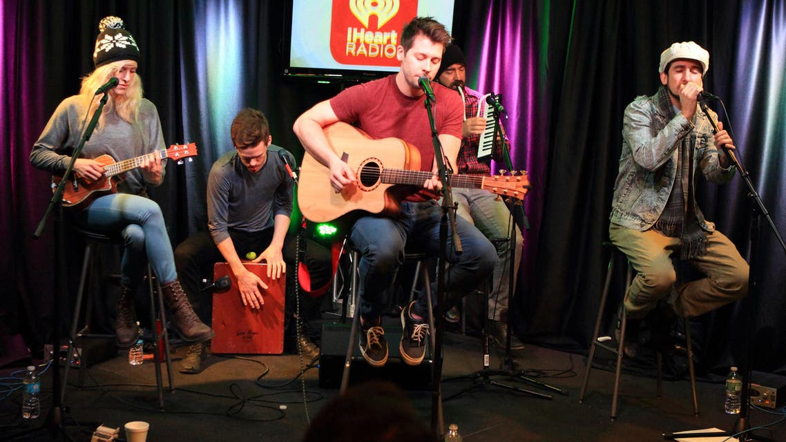 Rock band Walk off the Earth visits Radio 104.5 Performance Theater on Thursday, Jan. 30, 2014, in Philadelphia. AP