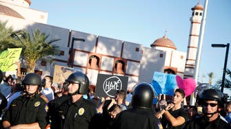 Tense anti-Islam protest outside U.S. mosque 