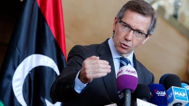 U.N. Special Envoy to Libya, Bernardino Leon, speaks during a press conference at the Palais des Congres of Skhirate 30 km south of Rabat, Friday, March 20, 2015. AP 