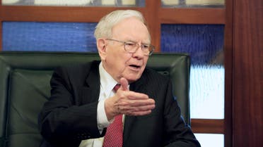 Berkshire Hathaway Chairman and CEO Warren Buffett speaks during an interview with Liz Claman on the Fox Business Network in Omaha, Neb., Monday, May 4, 2015. AP