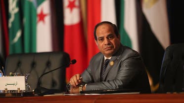 Egyptian President Abdel Fattah al-Sisi chairs an Arab foreign ministers meeting during an Arab summit in Sharm el-Sheikh, South Sinai, Egypt, Sunday, March 29, 2015. AP