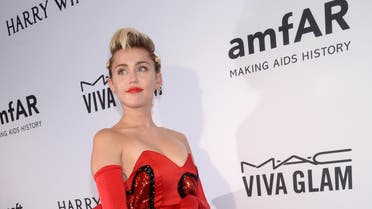 Miley Cyrus attends the 6th Annual amfAR New York Inspiration Gala at Spring Studios on Tuesday, June 16, 2015, in New York. (AP)