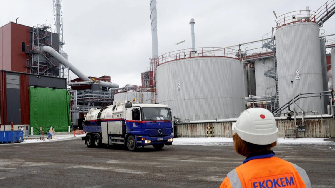 The scene inside Ekokem AB's hazardous waste treatment plant in Riihimaki, Finland, Feb. 14, 2014. The OPCW said a waste disposal facility in Finland last Thursday said it had destroyed 5,463 metric tons of methylphosphonyl difluoride effluent. (File Photo:AP)