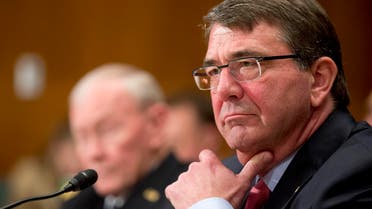 Defense Secretary Ash Carter and Joint Chiefs Chairman Gen. Martin Dempsey testify on Capitol Hill in Washington, Wednesday, May 6, 2015, before the Senate Appropriations Committee hearing to review the Fiscal Year 2016 funding request and budget justification for the Defense Department. AP