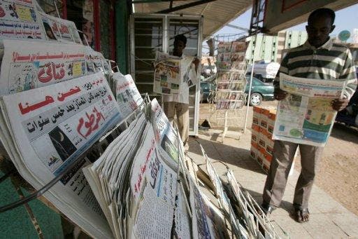 Newspapers are frequently confiscated in Sudan, which ranks among the worst in the world for press freedom (AFP)