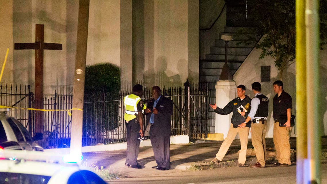 Police stand outside the Emanuel AME Church following a shooting Wednesday, June 17, 2015, in Charleston, S.C. (AP)