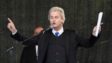 Geert Wilders, leader of the Dutch anti-Islam Freedom Party, speaks at a rally of so-called 'Patriotic Europeans against the Islamization of the West' (PEGIDA) in Dresden, Germany, Monday, April 13, 2015. (File Photo: AP)