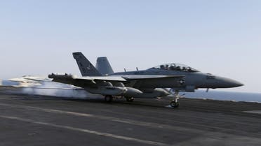 An EA-18G Growlers of Electronic Attack Squadron 137 (VAQ-137) takes off onboard the USS Theodore Roosevelt (CVN-71) aircraft carrier in the Gulf June 18, 2015.  (Reuters)
