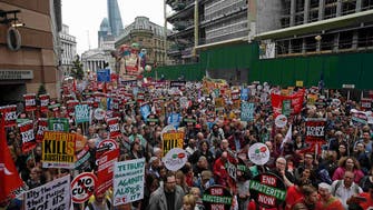 Thousands march in London against new UK government’s austerity plan