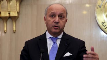 French Foreign Minister Laurent Fabius speaks during a joint news conference with Egyptian Foreign Minister Sameh Shukri (not pictured) at the presidential palace in Cairo, Egypt, June 20, 2015. (Reuters)