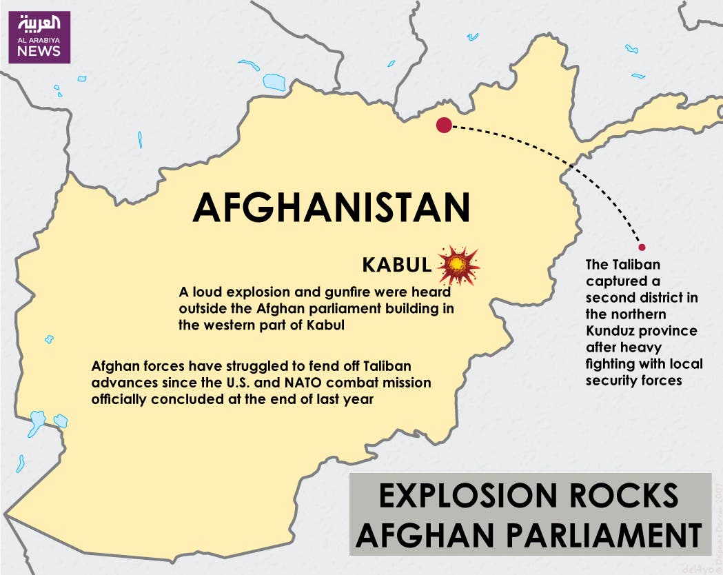 Infographic: Explosion rocks Afghan parliament