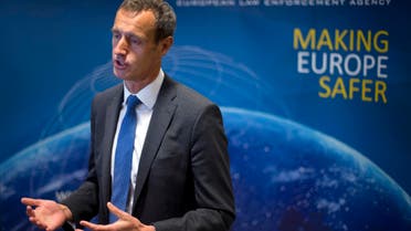 The head of the European police agency, Europol, Rob Wainwright answers questions during an interview in The Hague, Netherlands, Friday, Jan. 16, 2015. AP