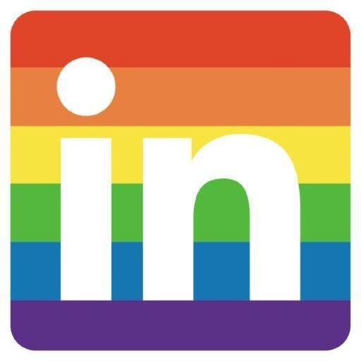 why are logos on linkedin gay pride flags