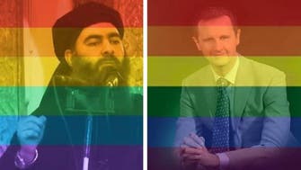 ISIS chief and Assad join Facebook rainbow craze in spoof pictures