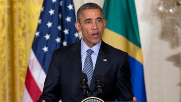 President Barack Obama speaks during a joint news conference with Brazilian President Dilma Rousseff, Tuesday, June 30, 2015, in the East Room of the White House in Washington. Obama and Rousseff aim to show they've moved beyond tensions sparked by the revelation nearly two years ago that the U.S. was spying on Rousseff. (AP Photo/Carolyn Kaster)