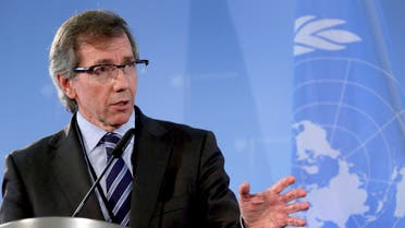 The U.N. special representative for Libya, Bernardino Leon, addresses the media. (AP)