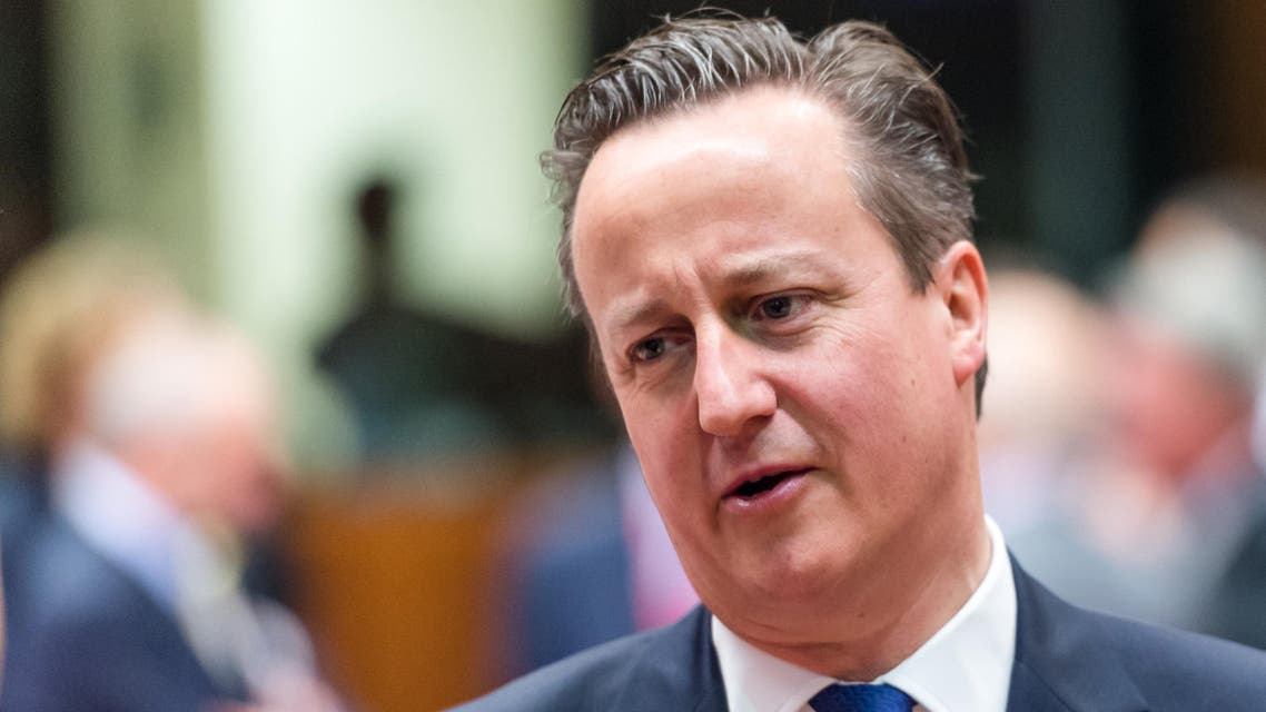 British Prime Minister David Cameron arrives for a round table meeting at an EU summit in Brussels on Friday, June 26, 2015. EU leaders, in a second day of meetings, will discuss migration, the Greek bailout and European defense. (AP Photo/Geert Vanden Wijngaert)