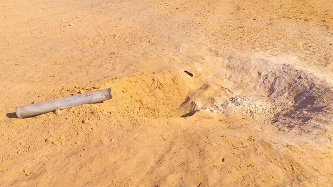 موقع سقوط صاروخ تقول اسرائيل انه اطلق من سيناء