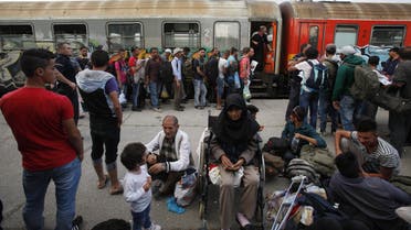 Migrants from Syria and Afghanistan wait to board a train to Serbia at the railway station in the southern Macedonian town of Gevgelija, on Monday, June 22, 2015. (File Photo:AP)