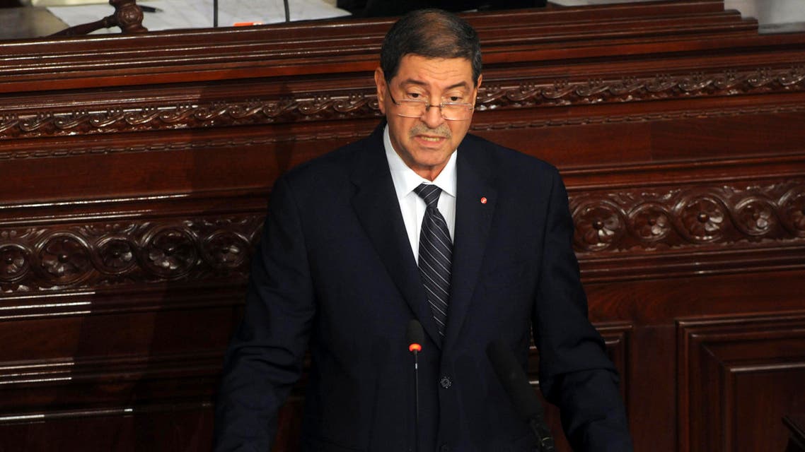 Tunisia's prime minister Habib Essid adresses the parliament in Tunis, Wednesday, July 8, 2015. AP