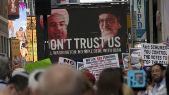 Americans pack Times Square to denounce Iran deal