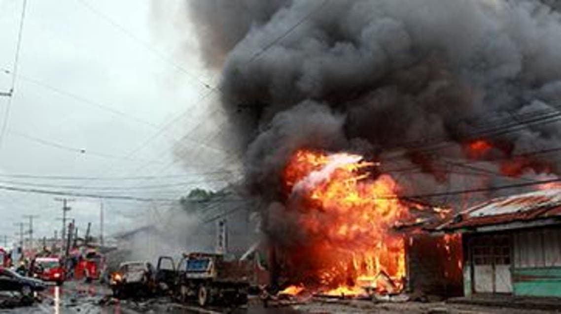The blast punctured the ceiling of the two-storey club and threw bar stools into the streets