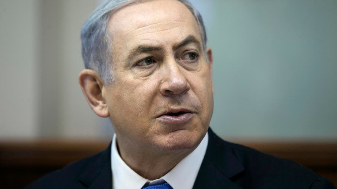 In this Sunday, July 19, 2015, file photo, Israel's Prime Minister Benjamin Netanyahu speaks during the weekly cabinet meeting in Jerusalem. On course to become the longest serving prime minister in Israeli history, Netanyahu's legacy has not been marked so far by bold measures of war and peace that defined his predecessors. But the hallmark mission of his professional career, keeping Iran from attaining a nuclear weapon, is seen as having taken a big hit with last week’s U.S.-led nuclear deal. (Baz Ratner/Pool Photo via AP, File)